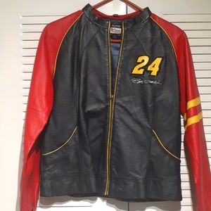REAL LEATHER AUTHENTIC NASCAR jacket!